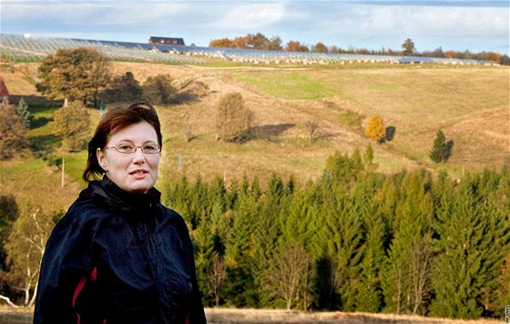 Ivana Jeková, iniciátorka petice proti stavb slunení elektrárny na Moldav.