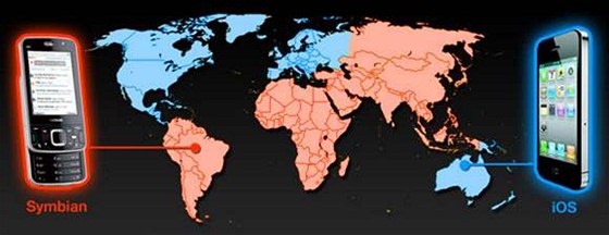 Provoz na mobilním internetu podle region a operaních systém