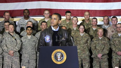 Prezident Obama navtívil vojáky na základn Bagrám.