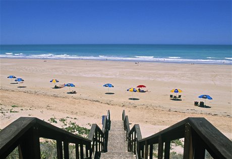 Plá Cable Beach v Austrálii