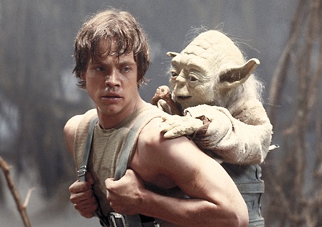 Mark Hamill jako Luke Skywalker ve filmu Star Wars: Epizoda V - Imprium vrac der