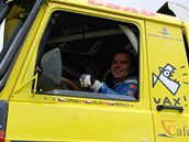 Ale Loprais v Tate pro Dakar 2011 pi testech v Senici.