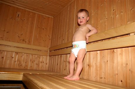Do sauny mete vzít i batole (Ilustraní fotografie)