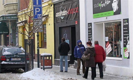 Amsterdam shop - obchdek na Stodolní ulici, kde prodávají zboí z Polska.