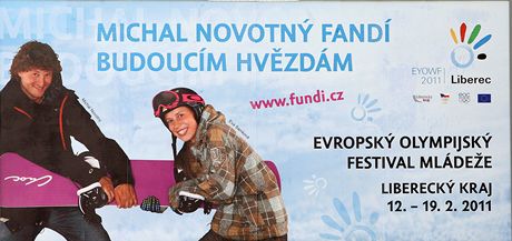 Billboard se snowboardcrossaem Michalem Novotnm