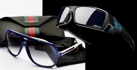 Módní 3D brýle znaky Gucci a znaky Oakley z limitované edice Tron Legacy
