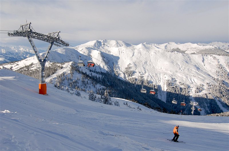 Zell am See. Moderní estisedaka na Schmittenhohe