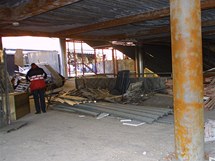 Budova bvalho kasina naproti hlavnmu ndra v Brn, ve kterm 8. ledna 2002 zahynuli dva hasii a krupir.