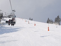 Zell am See. Cvin sjezdovka "Grossglockner Wiese"