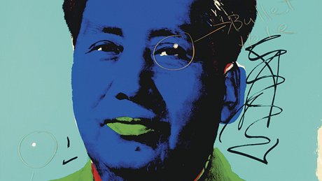 Warholův portrét Mao Ce-tunga, který herec Dennis Hopper dvakrát prostřelil, jde do dražby Warholův portrét Mao Ce-tunga, který herec Dennis Hopper dvakrát prostřelil, jde do dražby