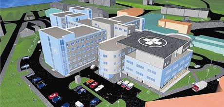 Vizualizace nové klatovské nemocnice.
