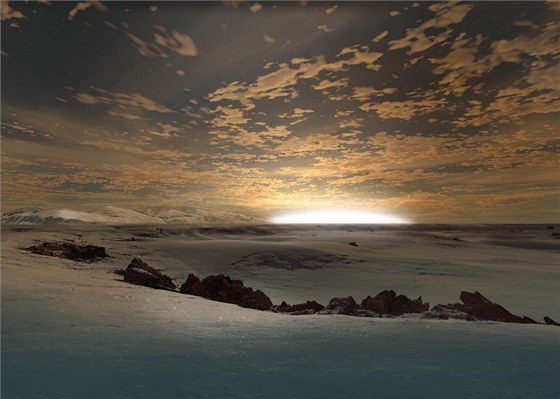 Planeta CoRot7b má vázanou rotaci, její jedna polokoule je trvale pivrácená k hvzd, druhá odvrácená (podobn obíhá nap. Msíc kolem Zem). Na rozhraní zmrzlé a havé ásti mohou být teploty kolem 0 °C.
