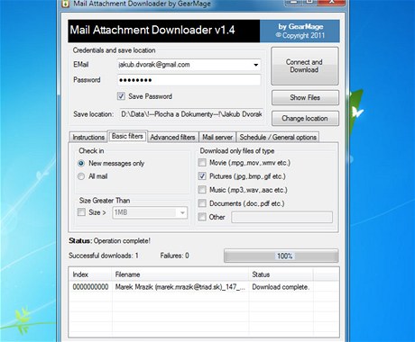 Mail Attachment Downloader 