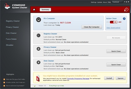 Comodo System Cleaner