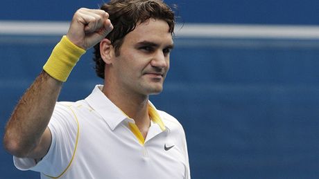 Roger Federer se raduje z hladkého postupu