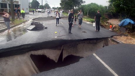 Následky bleskové povodn ve mst Toowoomba (10. ledna 2011)