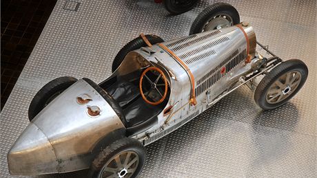 Bugatti 51 (1931) tehdejho automobilovho zvodnka Jiho Kristina Lobkovice v Nrodnm technickm muzeu, expozici Djiny dopravy.