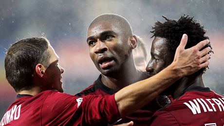 Fotbalista AC Sparta Praha Leónard Kweuke. Fotbalista AC Sparta Praha Leónard Kweuke.