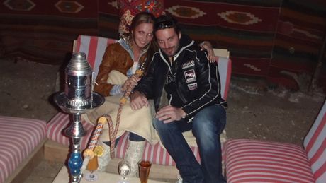 Elika Buková a Václav Noid Bárta na dovolené v Egypt
