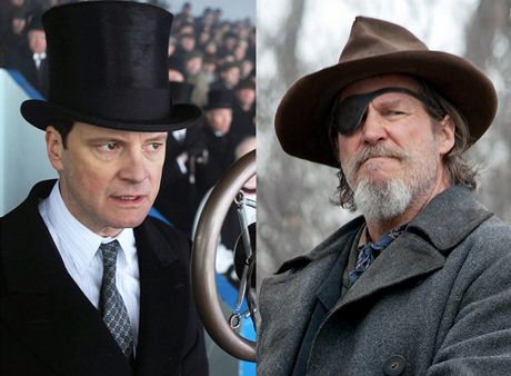Neekan rivalov: Colin Firth jako koktav panovnk z filmu Krlova e a Jeff Bridges coby jednook erif z Opravdov kure: oscarov nominace je postavily proti sob pekvapiv oste.