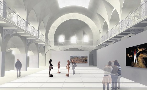 Do poloviny dubna architekti pedloí nový projekt na interiér budovy lázní, ve kterých bude sídlit galerie.