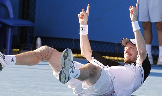 Jan Hernych slaví postup do 3. kola Australian Open
