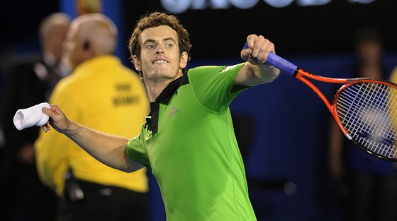 Andy Murray slaví postup do finále Australian Open