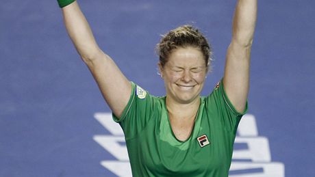 Kim Clijstersová v první sekund triumfu na Australian Open