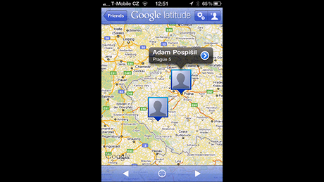 Google Latitude na iPhone