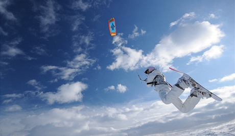 Snowkiting 