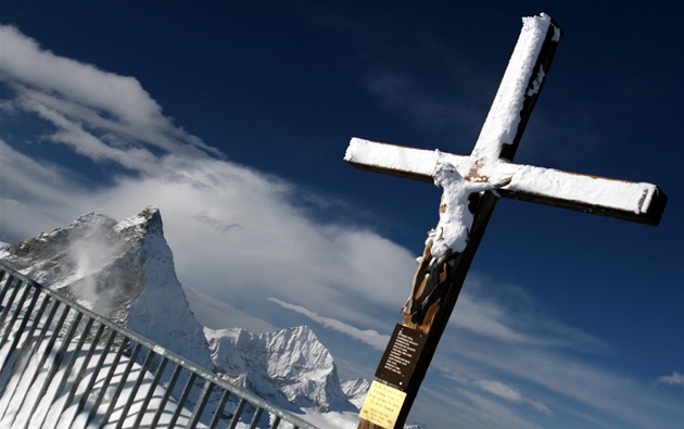 Nejvyí stanice lanovky v Evrop s výhledem na Matterhorn