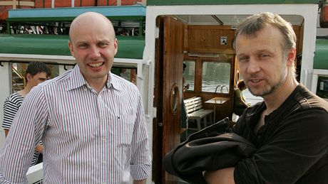 Miroslav Balaštík (vlevo) a jeho brněnský literární druh ve zbrani, nakladatel a spisovatel Martin Reiner; červen 2010 Miroslav Balaštík (vlevo) a jeho brněnský literární druh ve zbrani, nakladatel a spisovatel Martin Reiner; červen 2010
