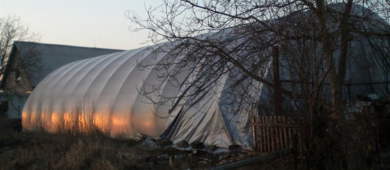 Skladovací hala v Moraviích na Jiínsku