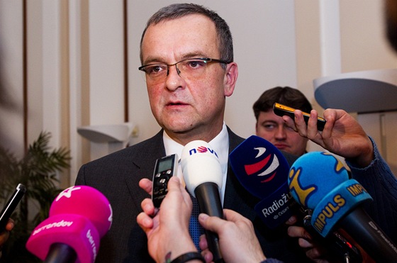 Ministr Kalousek na tiskové konferenci ke kauze ProMoPro