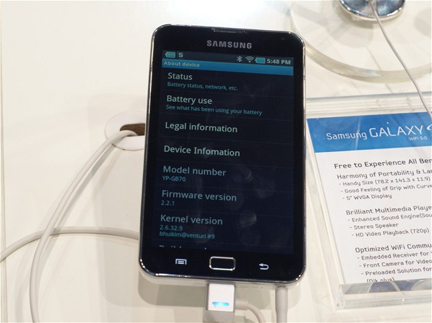 Samsung Galaxy S Wi-Fi 5.0