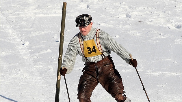 Starosta Smrovky Marek Hotovec na srazu lyník.