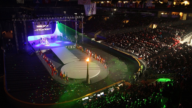 Zahajovací ceremoniál 10. evropské olympiády mládee v liberecké Tipsport aren.