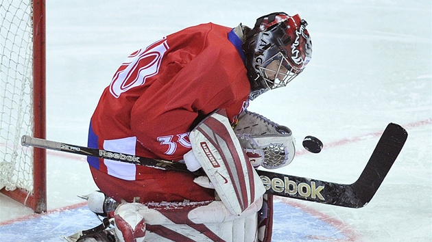 Marek Langhamer, brankář juniorského výběru. Marek Langhamer, brankář juniorského výběru.