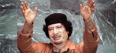 Libyjský vdce Muammar Kaddáfí.
