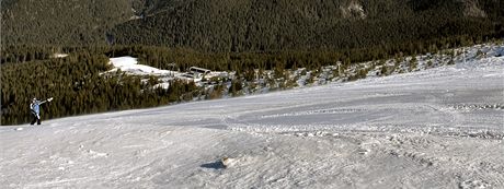 Pohled z Chopku na Vysoké Tatry