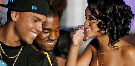Nominace na hudební ceny MTV 2007 - Chris Brown, Kanye West a Rihanna, New York...