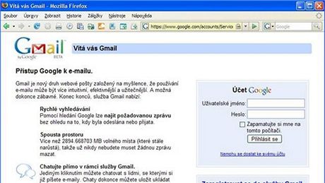 Gmail - webová pota od Google 