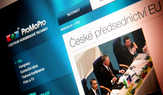 Internetové stránky spolenosti ProMoPro.