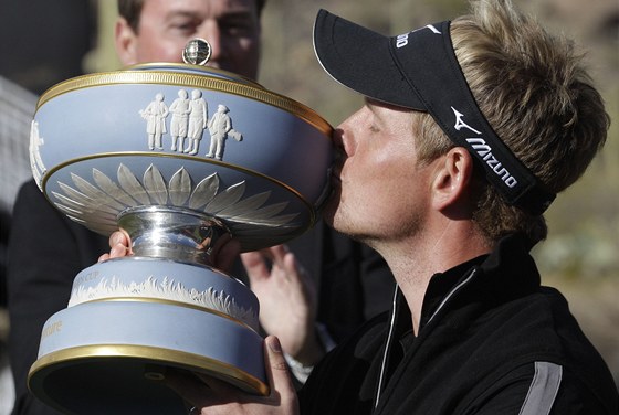 Luke Donald po vítzství na WGC Accenture Matchplay v Arizon