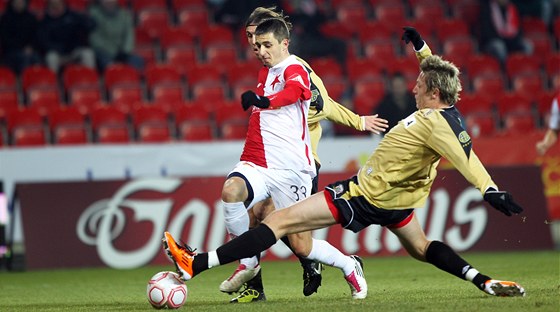 Slávista Zoran Milutinovi se v píprav blýskl gólem, který týmu zaídil remízu.