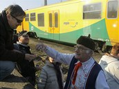 V sobotu se na ndra v Netolicch louili lid s vlaky na trati Netolice -...