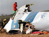 Skott vyetovatel prohledvaj trosky zcenho letadla v Lockerbie (22....