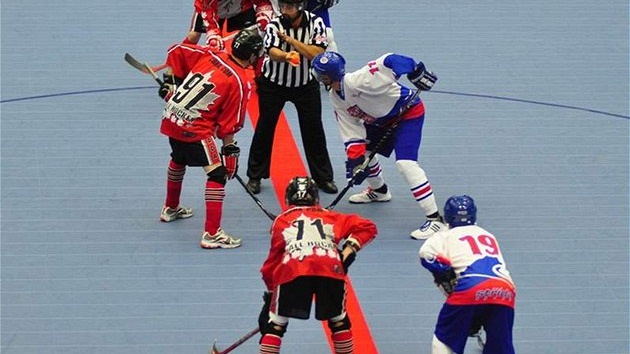 Kanada - Česko; hokejbal Kanada - Česko; hokejbal