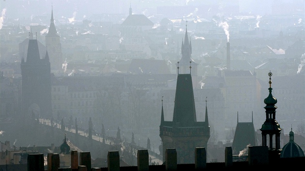 Pohled na Prahu z Hradčan. Pohled na Prahu z Hradčan.