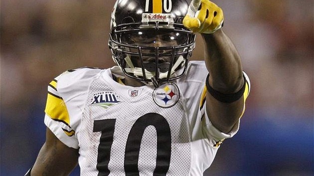 Super Bowl 2009: Santonio Holmes z Pittsburghu Steelers